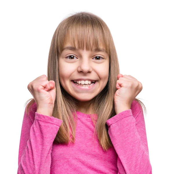 Retrato emocional de la niña —  Fotos de Stock