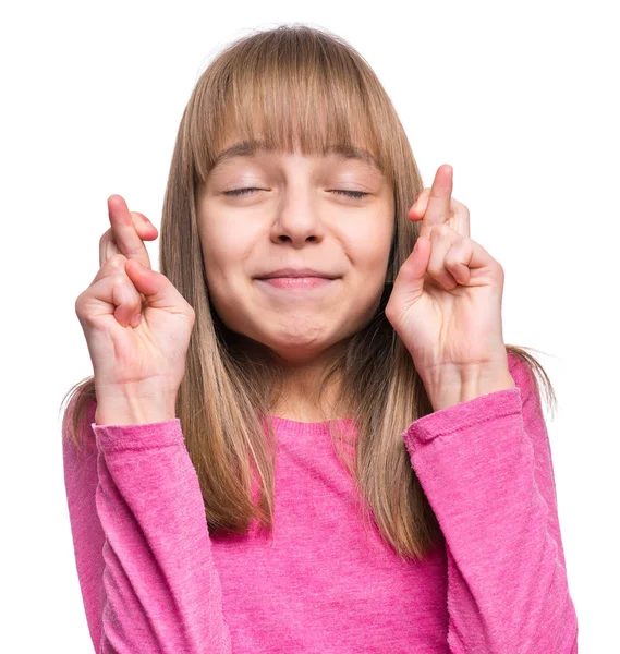 Retrato emocional da menina — Fotografia de Stock