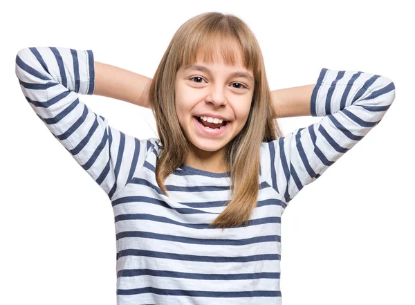 Retrato emocional de la niña —  Fotos de Stock