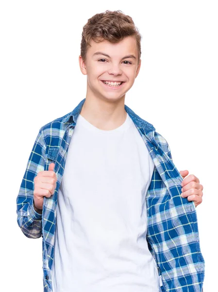 Emocionální portrét teen boy — Stock fotografie