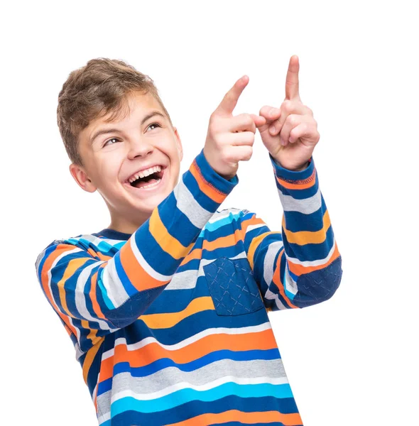 Emotional portrait of teen boy — Stock Photo, Image