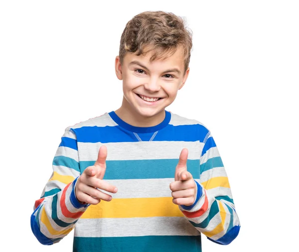 Emotional portrait of teen boy — Stock Photo, Image