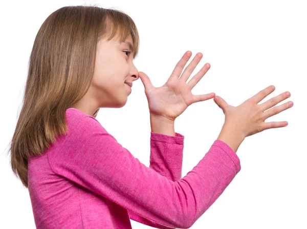 Retrato emocional de la niña — Foto de Stock