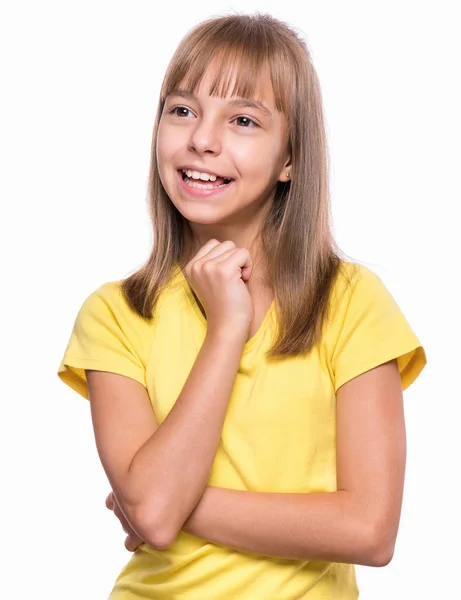 Retrato emocional da menina — Fotografia de Stock