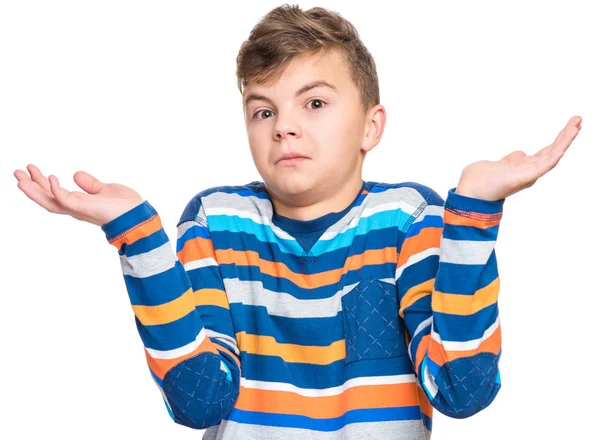 Emotional portrait of teen boy — Stock Photo, Image