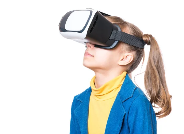 Niña en gafas VR Fotos De Stock