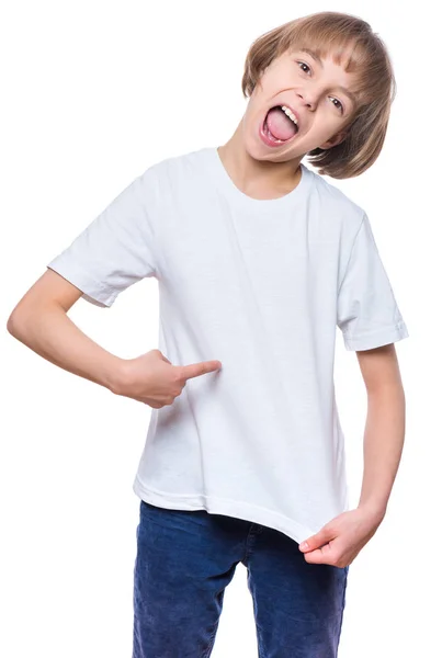 Κοριτσάκι σε λευκό t-shirt — Φωτογραφία Αρχείου