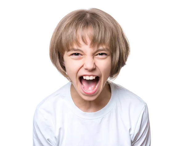 Niña en camiseta blanca —  Fotos de Stock