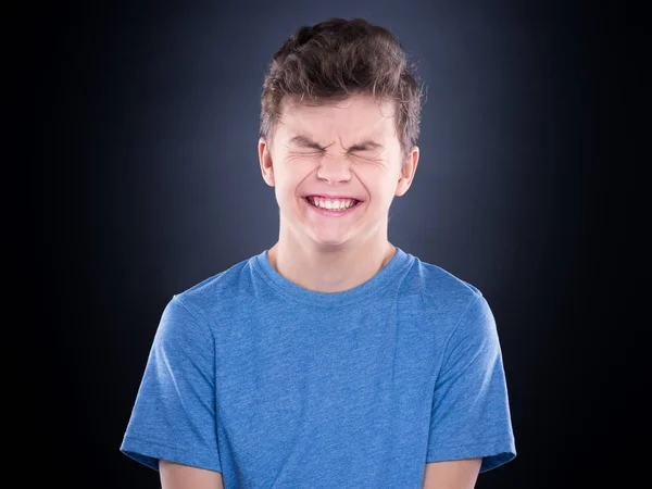 Emotional portrait of teen boy — Stock Photo, Image