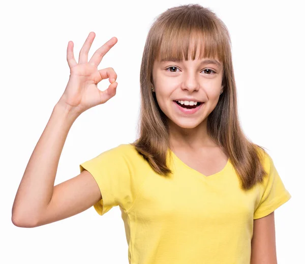 Retrato emocional de la niña —  Fotos de Stock