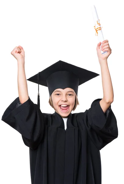 Graduate little girl student — Stock Photo, Image