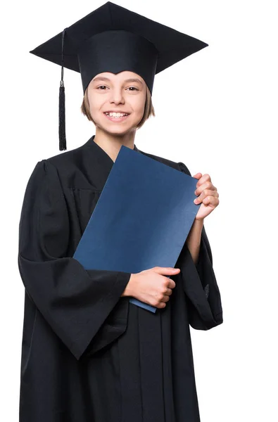 Afgestudeerde student uit kleine meisje — Stockfoto