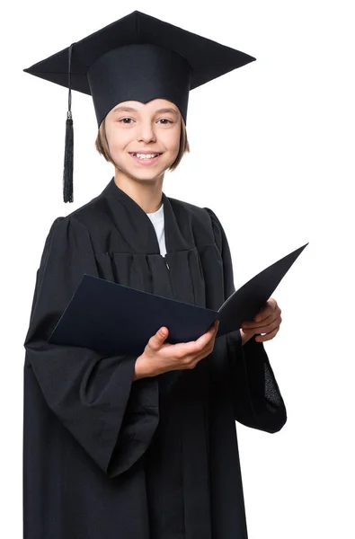 Afgestudeerde student uit kleine meisje — Stockfoto