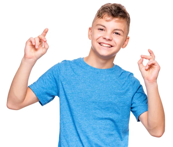 Emotional portrait of teen boy — Stock Photo, Image