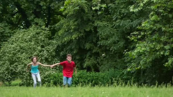 공원에서 뛰어다니는 아이들 — 비디오