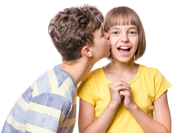 Portrait of brother and sister — Stock Photo, Image