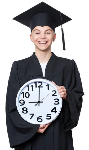 Diplomás tini fiú diák — Stock Fotó