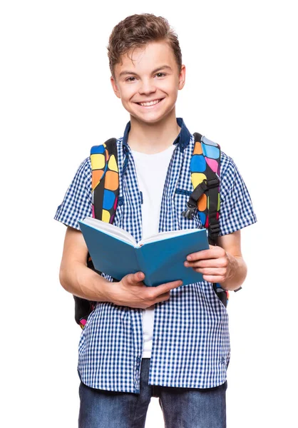 Adolescente menino estudante — Fotografia de Stock