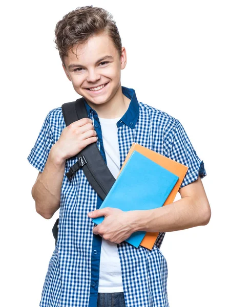 Adolescente menino estudante — Fotografia de Stock