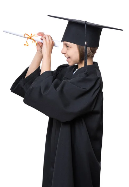 Graduado niña estudiante — Foto de Stock