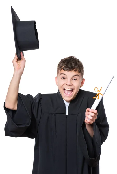 Graduado adolescente menino estudante — Fotografia de Stock