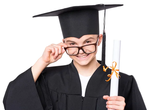 Afgestudeerde tiener jongen student — Stockfoto