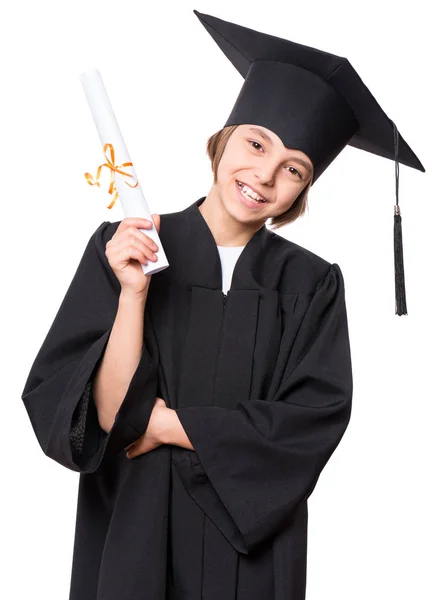 Afgestudeerde student uit kleine meisje — Stockfoto