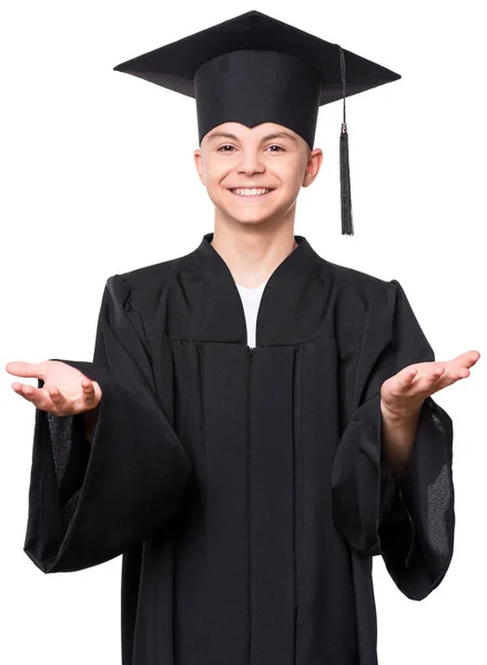 Graduado adolescente menino estudante — Fotografia de Stock