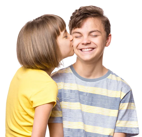 Friendship teen boy and girl — Stock Photo, Image