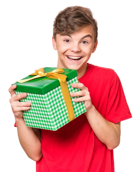Teen boy - Noel kavramı — Stok fotoğraf