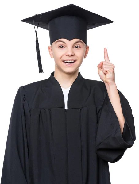 Afgestudeerde tiener jongen student — Stockfoto
