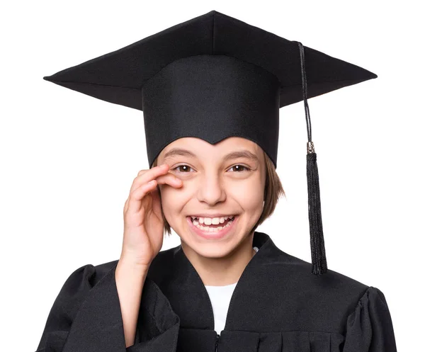 Graduate little girl student — Stock Photo, Image