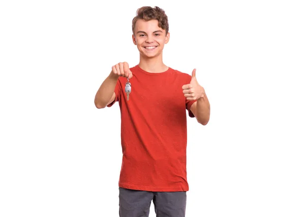 Adolescente chico en blanco —  Fotos de Stock