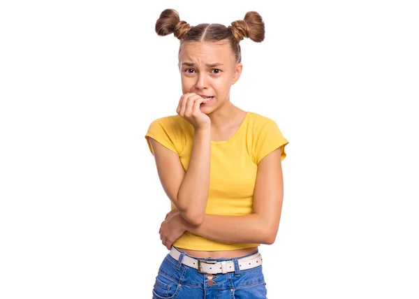 Retrato de adolescente en blanco —  Fotos de Stock