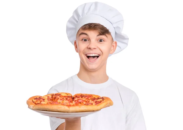 Teen boy in chef hat — Stock Photo, Image