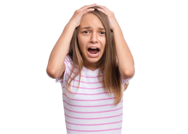 Girl emotions and signs — Stock Photo, Image