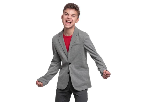 Adolescente chico en traje —  Fotos de Stock