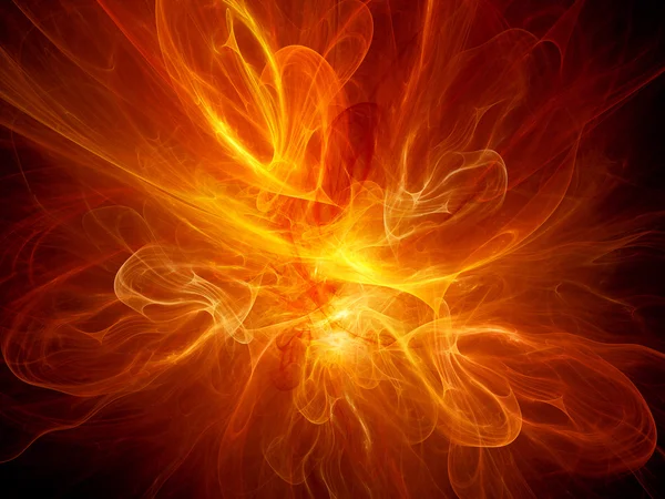 Fractal de chama vermelha ardente — Fotografia de Stock