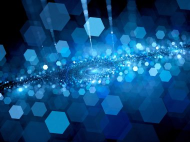 Alan sığ derinliği ile derin mavi uzay