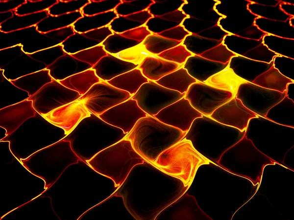 Narośl ognistej lawy Fraktal — Zdjęcie stockowe