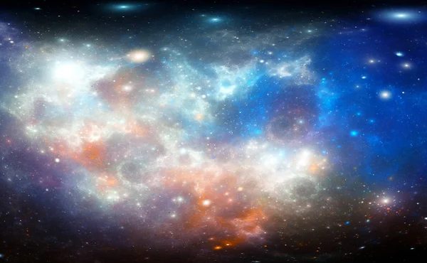 Nebulosa de Coroful fractal no espaço — Fotografia de Stock