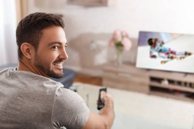 Kayak yarış heyecanlı adam anahtarına Tv