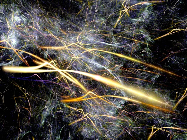 Πολύχρωμες κβαντικές χορδές φράκταλ — Φωτογραφία Αρχείου