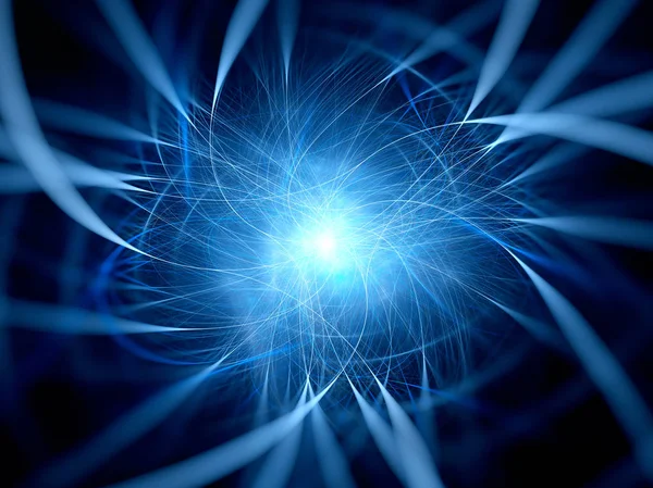 Blue glowing multidimensional hub in space — Stock Photo, Image