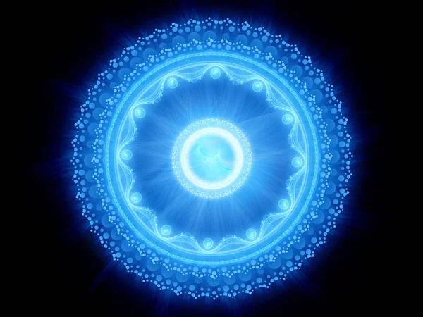 Blue glowing magical stargate — Stock Photo, Image