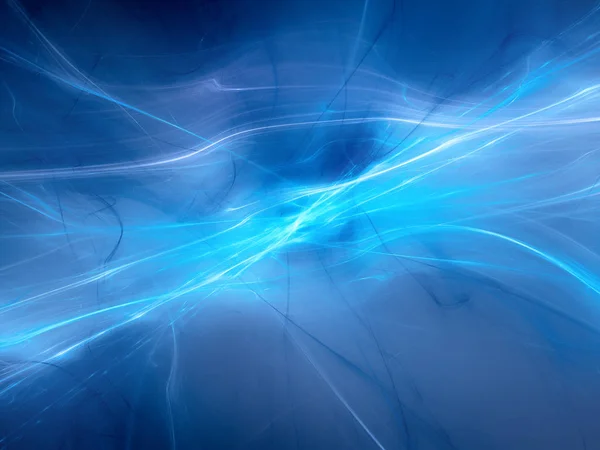 深宇宙で青い光るプラズマ ライン — ストック写真