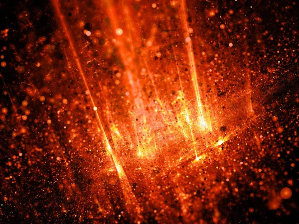 Ohnivě zářící velkých dat částic a záření — Stock fotografie