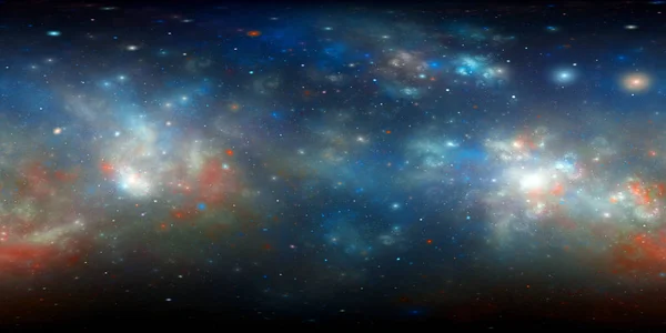 360 stopni Mgławica panorama Fraktal — Zdjęcie stockowe