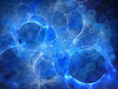 Uzayda mavi parlak multiverse