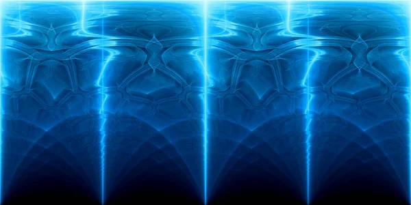 Μπλε λαμπερό πλάσμα και φουτουριστικό τεχνολογίας Πανόραμα backrgoun — Φωτογραφία Αρχείου
